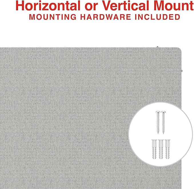Staples Fabric Bulletin Board, 4 ft x 3 ft Wall Mounted Fabric Message Board for Home Office and School