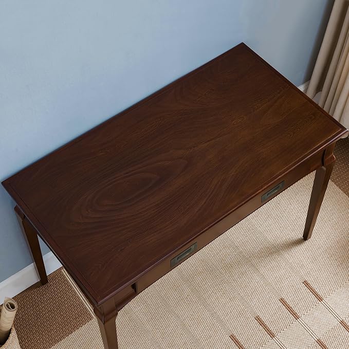 Leick Home Stratus Home Office Desk, Solid Wood, Drop-Front Keyboard Drawer, Easy Assembly, Writing Desk, Heartwood Cherry, 24.0 in. L x 42.0 in. W x 30.0 in. H, 22400