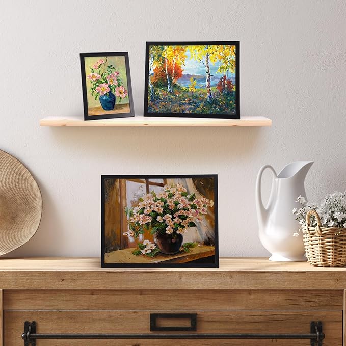 Giftgarden 14 Pack Black Picture Frames with Mat for Various Sizes Photos, Assorted Matted Frame Set Including Two 11x14, Six 8x10, Six 5x7, Gallery Frame Collage for Wall or Tabletop Display