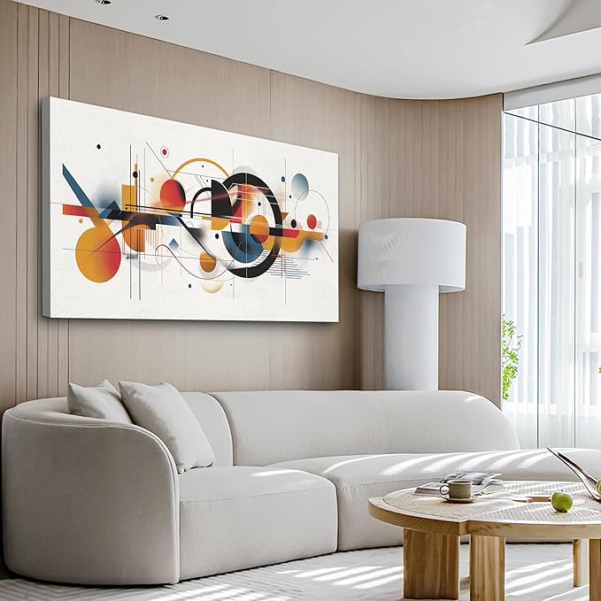 Lapremoly Framed Wall Art: Abstract Decor for Living Room, Bedroom & Office - 20"x40"