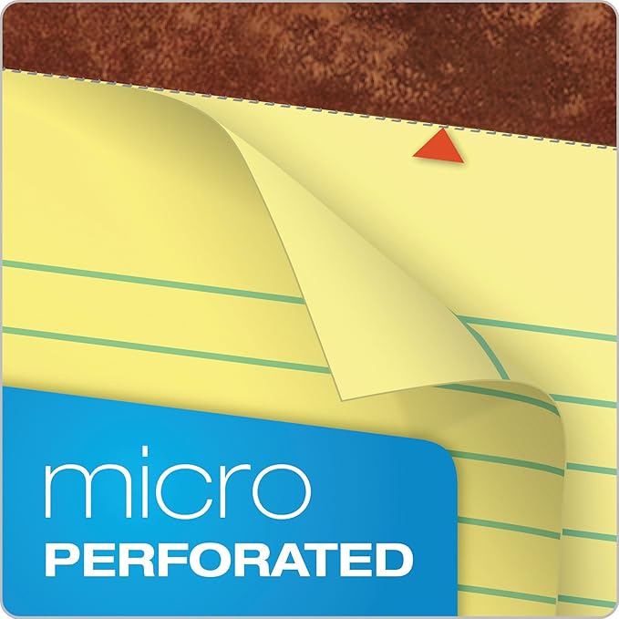 Tops 8.5 x 11.75 Legal Pads, The Legal Pad Brand, Wide Ruled, Yellow Paper, 50 Sheets Per Writing Pad, Made in the USA (7532) 12 Count (Pack of 6)