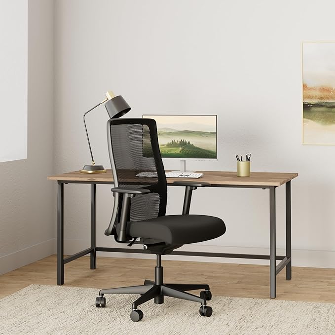 HON Ignition Series High-Back Work Chair - Mesh Computer Chair for Office Desk, Black (HONIW103CU10), Black CU10