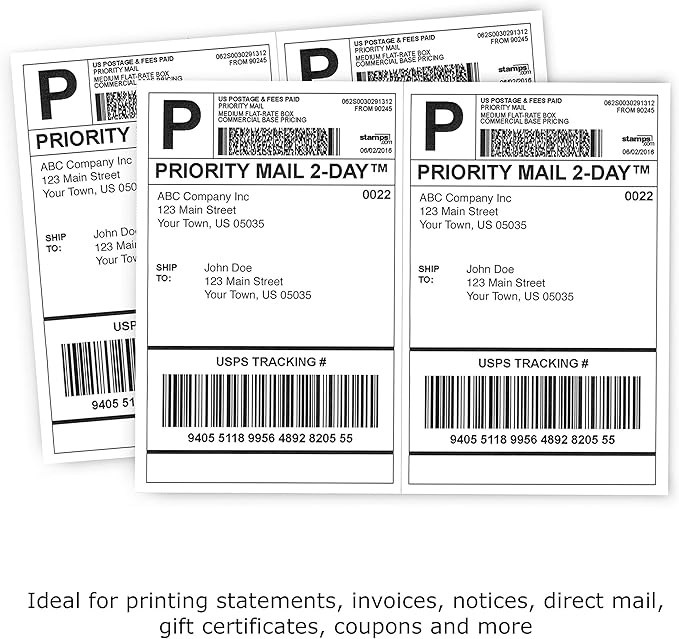 PrintWorks Professional Half Sheet Perforated Paper 8.5” x 11” - Perfect For W-2, 1099, & Statement Use - Made in the USA - 2500 Sheets - 24 lb - A5 Paper - Printer Compatible - White (04118C)