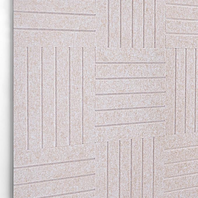 15 Pack Felt Bulletin Board Tiles (12x12 Inch) Self Adhesive Cork Board Alternative for Walls with 30 Push Pins Decorative Acoustic Panels & Pin Board for Home Office, Classroom, Vision Board Decor