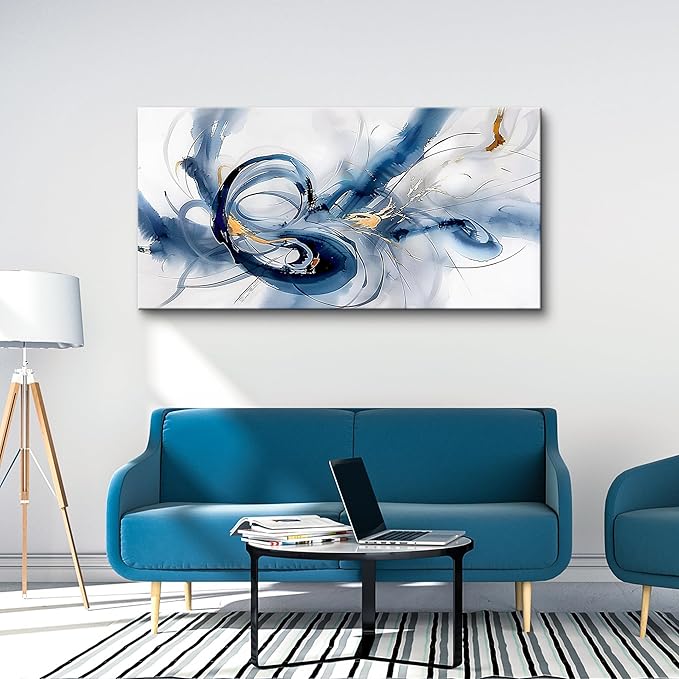 Lapremoly Wall Art For Living Room Canvas Prints Minimalism Decor Posters Large Wall Decor for Bedroom Abstract Colorful Painting Hang Pictures For Office Decoration Hotel Room Wall Artwork 30"X60"