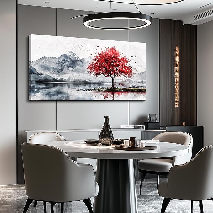 MHARTK66 60x30 Wall Art Home Wall Decor For Bedroom Large Canvas Wall Art Living Room Country Landscapes Wall Pictures Black And White Poster For Dining Room Modern Office Art Work Painting Prints