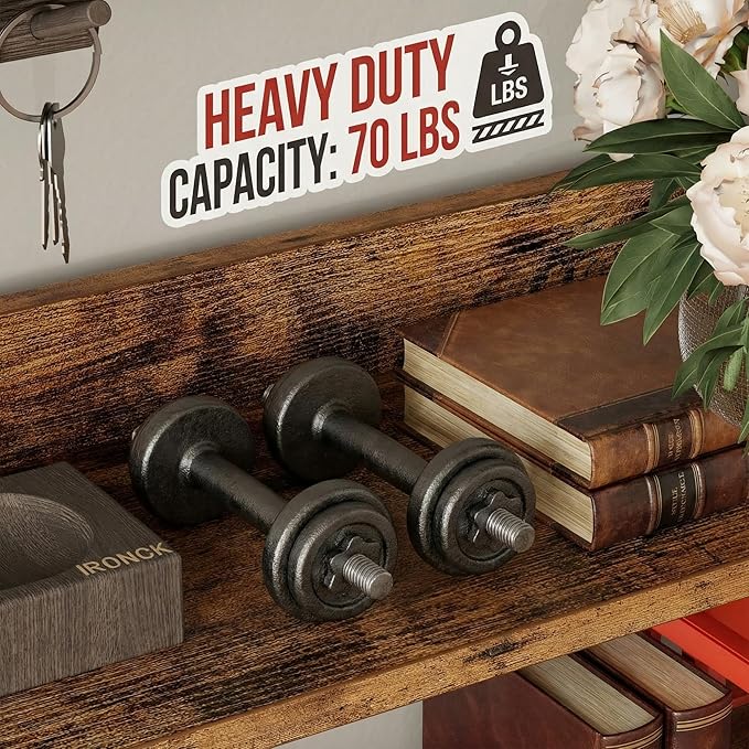 IRONCK Corner Bookshelf 6-Tier 70lbs/Shelf Large Bookshelves with Baffles Industrial Storage Display Rack for Living Room Home Office