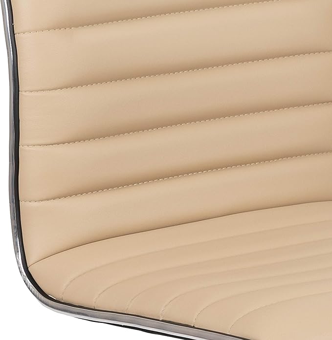 Flash Furniture Alan Low Back Designer Armless Tan Ribbed Swivel Task Office Chair