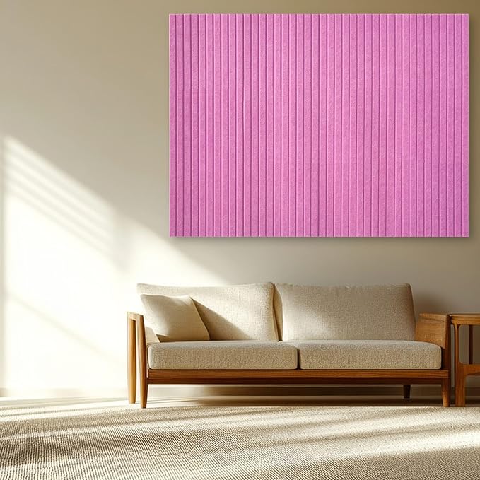 Large Cork Board Alternative-12 Pcs Self-Adhesive Felt Bulletin Board Tiles, Felt Pin Board Cork Board Tiles for Home Office Wall Decor, Tack Board 47"x35" (Rose