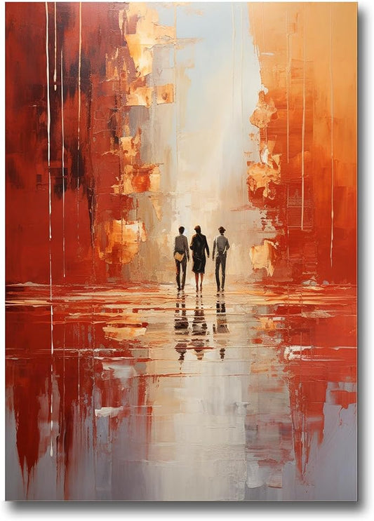 Abstract Human Figurative Art, Colorful Abstract Poster Art, Office Wall Art Prints, Wall Art, Home Decor