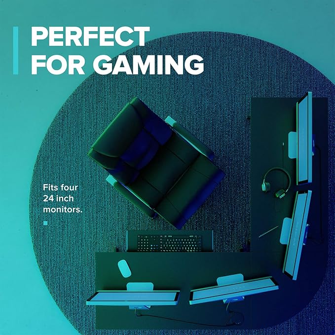 RIF6 L Shaped Modern Computer Home Office Gaming Desk with Keyboard Tray and Cable Management, Easy Assembly, Black