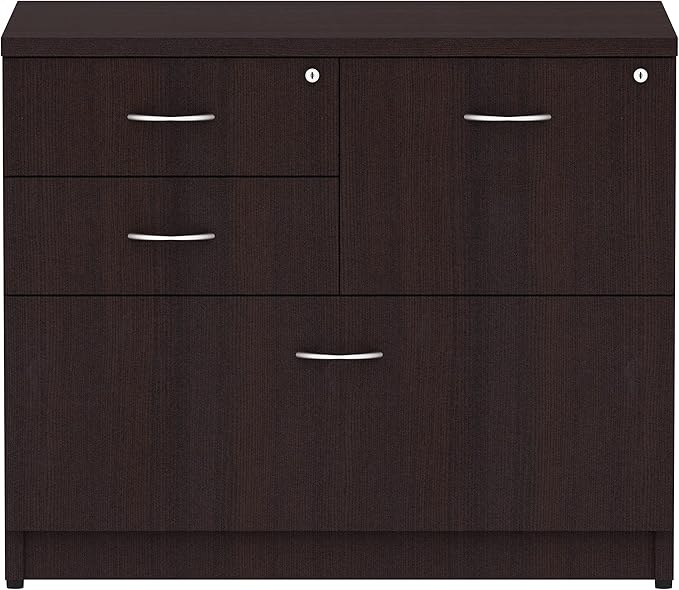 Lorell 2-Box/1-File Espresso 4-Drawer Lateral File
