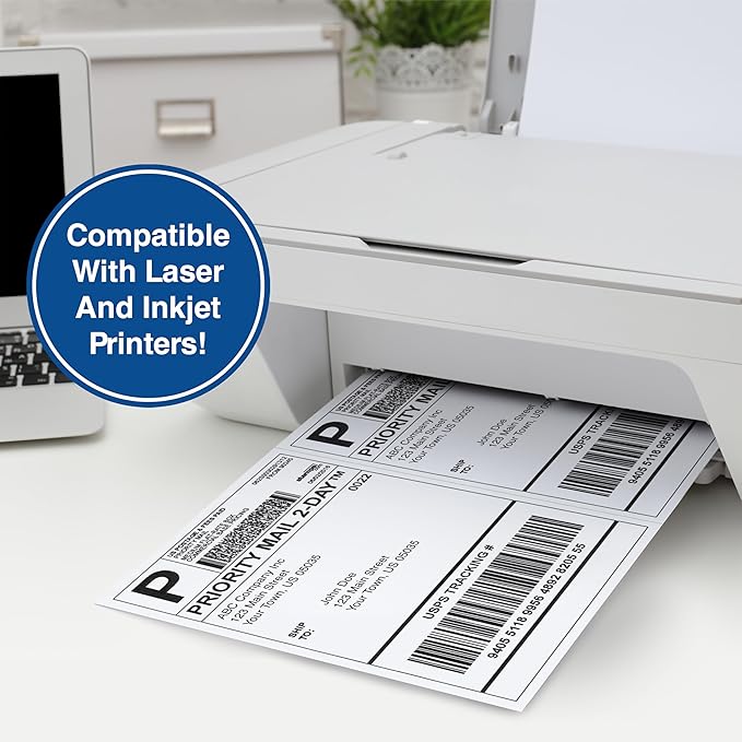 PrintWorks Professional Half Sheet Perforated Paper 8.5” x 11” - Perfect For W-2, 1099, & Statement Use - Made in the USA - 500 Sheets - 20 lb - A5 Paper - Printer Compatible - White (04116)