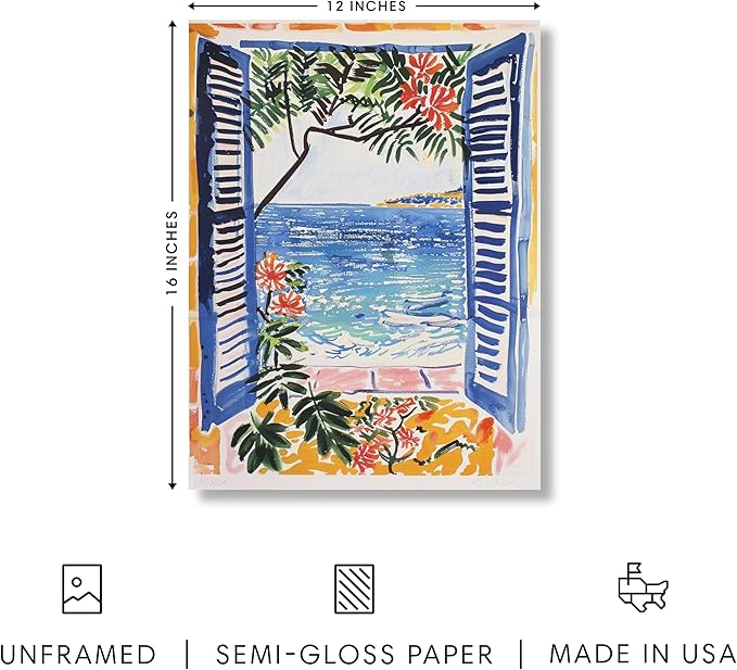 HAUS AND HUES Floral Art Wall Decor - Wildflowers Wall Art for Living Room, Floral Artwork for Bedroom Walls, Flower Painting for College Girls Dorm Room (Open Doors, Unframed, 12x16)