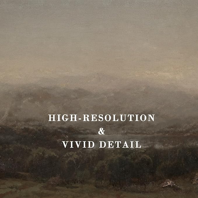 Kizbok Vintage Landscape Wall Art Decor, Moody Dark Green Scenery Canvas Oil Painting Prints for Wall Decor, Antique Farmhouse Decor Art Pictures for Bedroom Bathroom Home (8" x 10"-UNFRAMED)