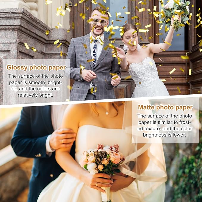 MECCANIXITY 100 Sheets Glossy Photo Paper, 3.5x5 Inches Picture Paper 240gsm Glossy Card Stock for Inkjet Printing Printer,Making Pictures Greeting Card Printing