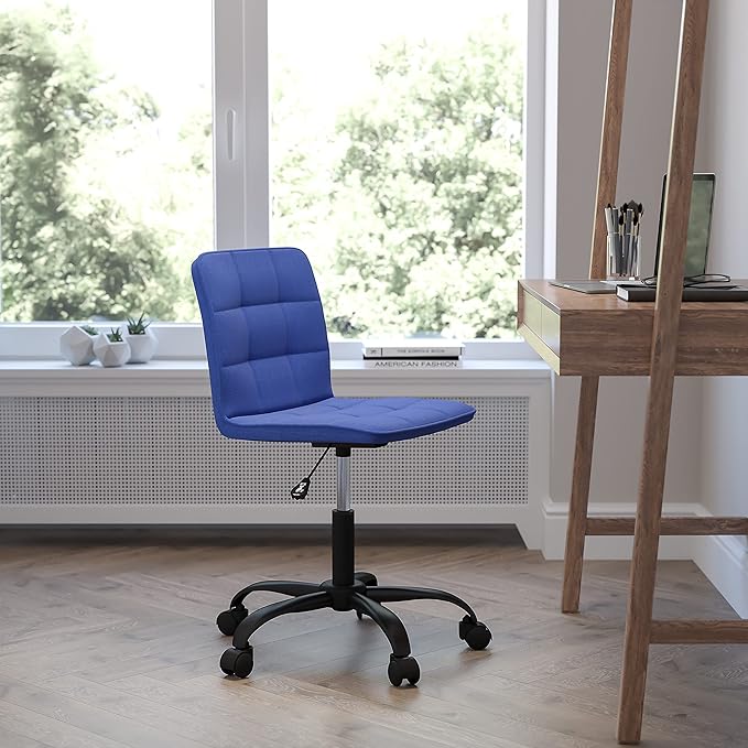 Flash Furniture Sorrento Home and Office Task Chair in Blue Fabric