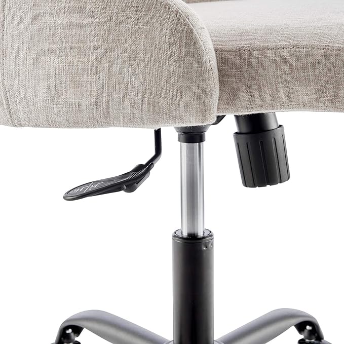 Modway EEI-4371-BLK-BEI Designate Swivel Upholstered Office Chair, Black Beige