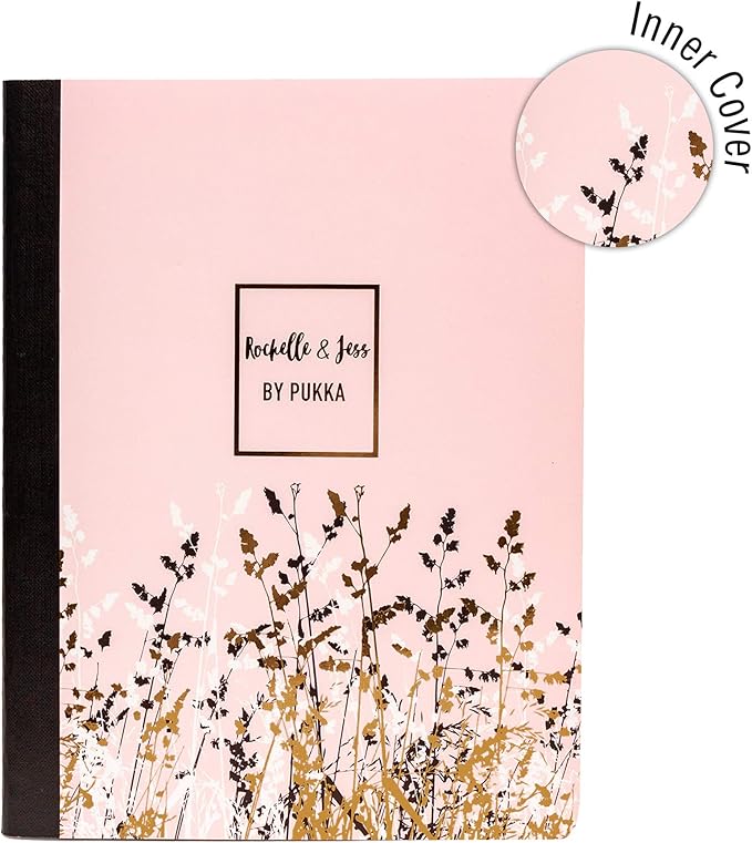 Pukka Pad, Composition Notebooks - 48 Pack of Journals Featuring 140 Pages of College Ruled 80GSM Paper with Sturdy Cover Stock - 9.75 x 7.5in - Rochelle and Jess
