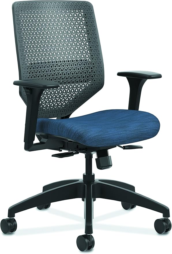 HON SVMR1ACLCO90 Solve Series Reactive Back Task Chair, Midnight/Charcoal