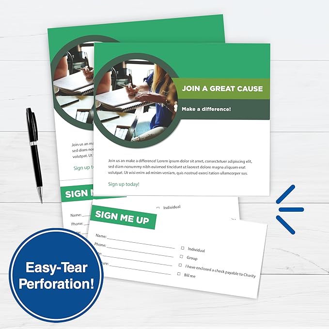 PrintWorks Professional 3 2/3" Horizontal Perforated Paper 8.5” x 11” - Perfect For W-2, 1099, & Statement Use - Made in the USA - 500 Sheets - 20 lb - Printer Compatible - White (04124)