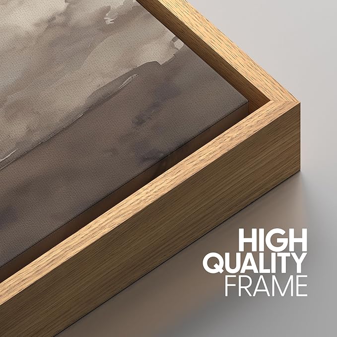 SIGNWIN Framed Canvas Print Wall Art Set Neutral Cloudy Sky Landscape Soft Beige and Taupe Illustrations Modern Art Decorative Relax/Zen Nordic for Living Room, Bedroom, Office - 24"x36"x3 Natural