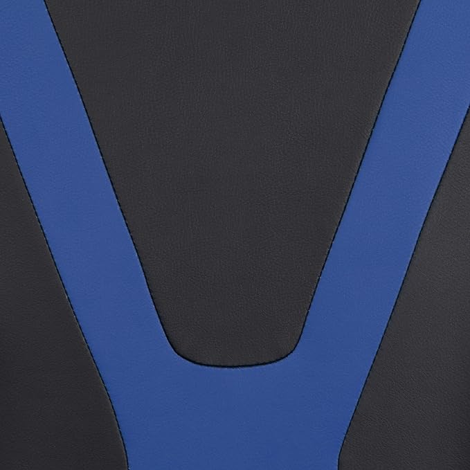 Flash Furniture X30 Gaming Chair Racing Office Ergonomic Computer Chair with Fully Reclining Back and Slide-Out Footrest in Blue LeatherSoft