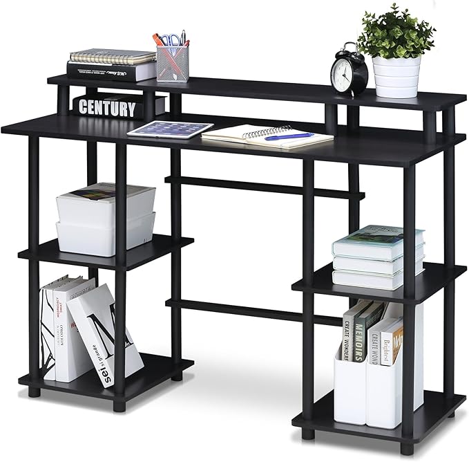 FURINNO Turn-N-Tube computer Desk, Espresso