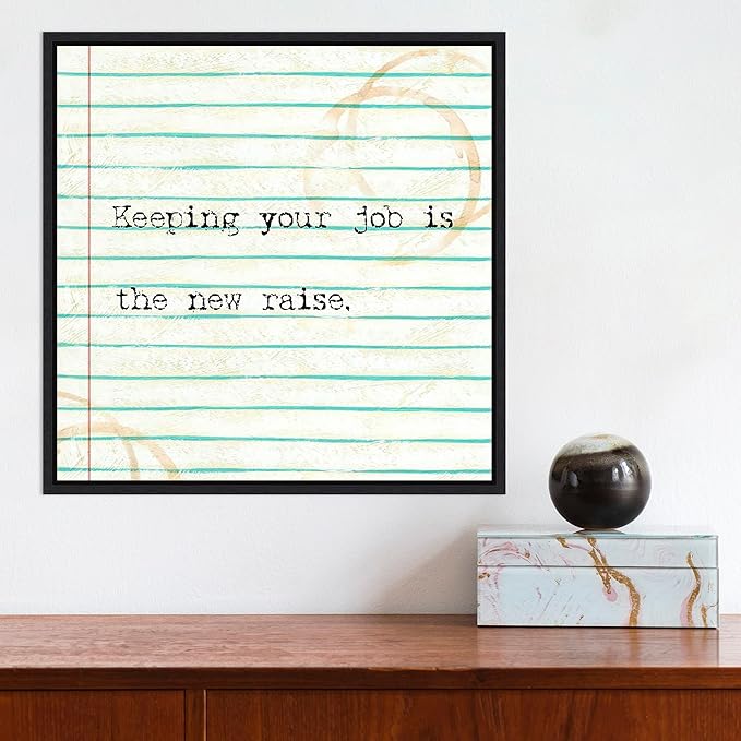 Amanti Art Framed Canvas Wall Art 16x16 Office Snark III by Studio W, Framed Wall Art Canvas, Humor Artwork, Modern Decor, Small Poster Painting for Living Room, Bedroom, Bathroom, Kitchen, Office or