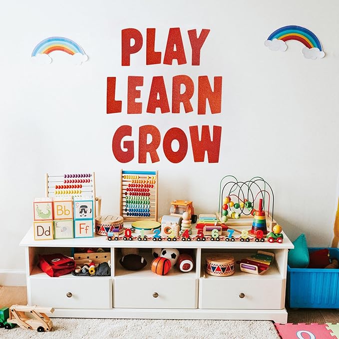 Glitter Bulletin Board Letters for Classroom Alphabet Poster Board Letters for Bulletin Board Display Home School Classroom Decor(Red,4 Inch)