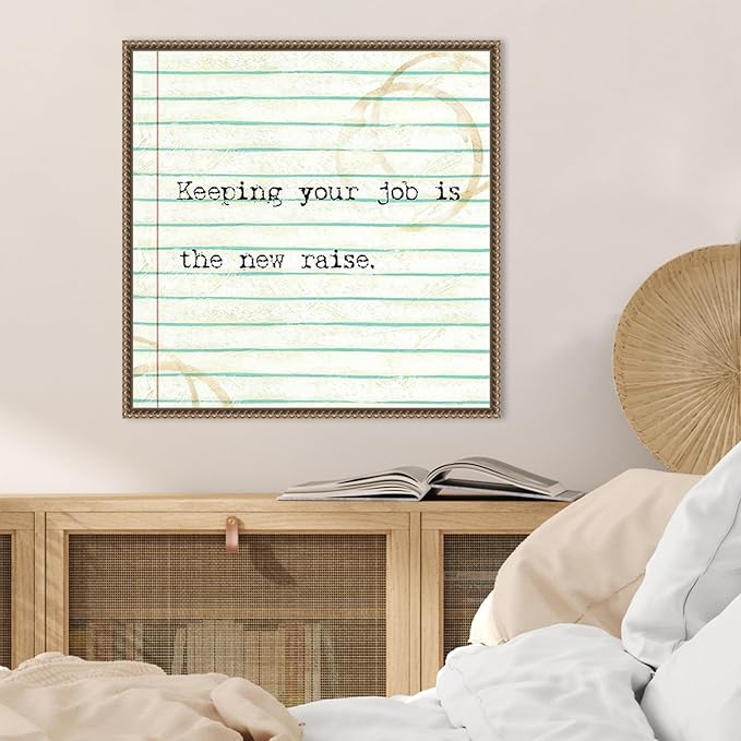 Amanti Art Framed Canvas Wall Art 22x22 Office Snark III by Studio W, Framed Wall Art Canvas, Humor Artwork, Traditional Decor, Medium Poster Painting for Living Room, Bedroom, Bathroom, Kitchen,