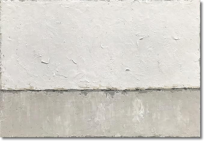 NANKAI Large Abstract Painting Hand Painted Grey White Minimalist Painting on Canvas Modern Abstract Canvas Wall Art Large White Acrylic Abstract Painting Wall Art 30x45 inch