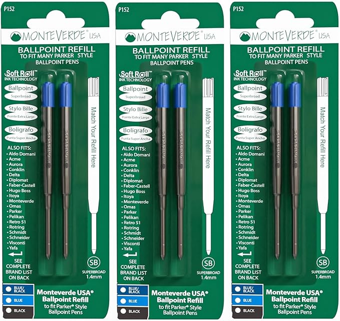 Monteverde Ballpoint Refill to Fit Parker Ballpoint Pens (P15)