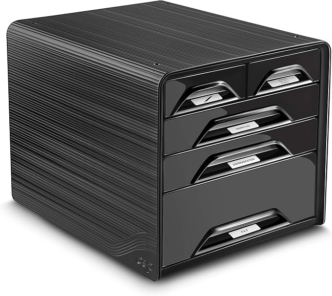 Cep S.r.l 1072130011 Filing Cabinet with 5 Drawers 360 x 288 x 270 mm Black