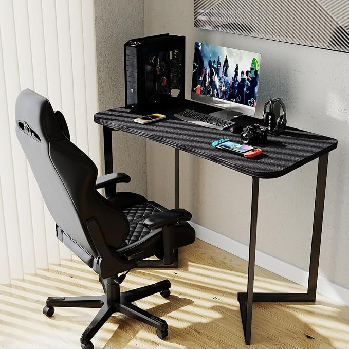 Computer Desk 40 Inch Small Table for Office,Modern Simple Style Writing Study Work Gaming Table for Home Office (Black)