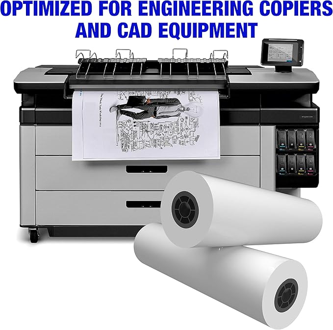 Alliance Wide Format Paper Rolls Bond Engineering (20lb | 45 Rolls, 22 In x 500 Ft | 3" Core)