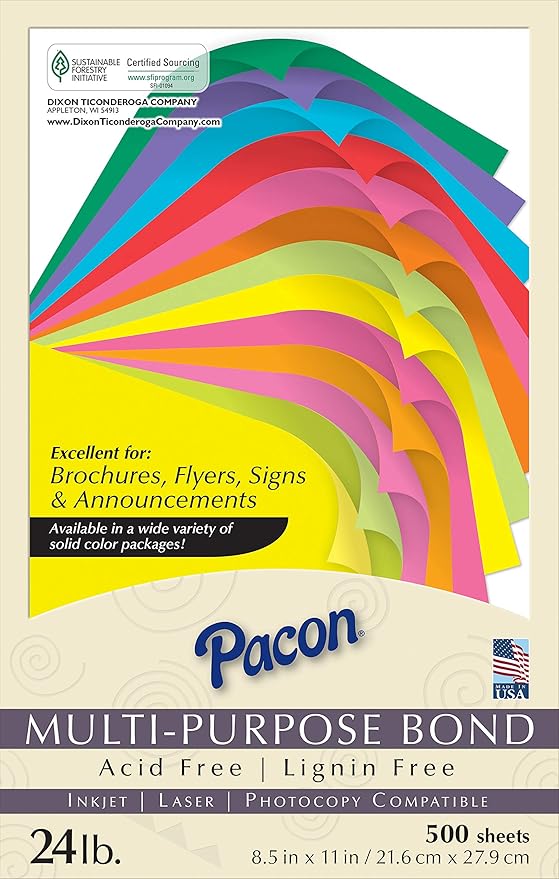 Kaleidoscope Multi-Purpose Paper, 8.5 x 11 Inches, Violet, 500 Sheets (102058)