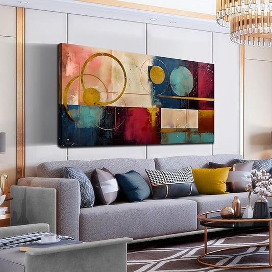 Abstract Canvas Wall Art Modern Living Room Bedroom Home Office Wall Decor Dark Color Abstract Picture Framed Canvas Prints Ready to Hang Size 30x60
