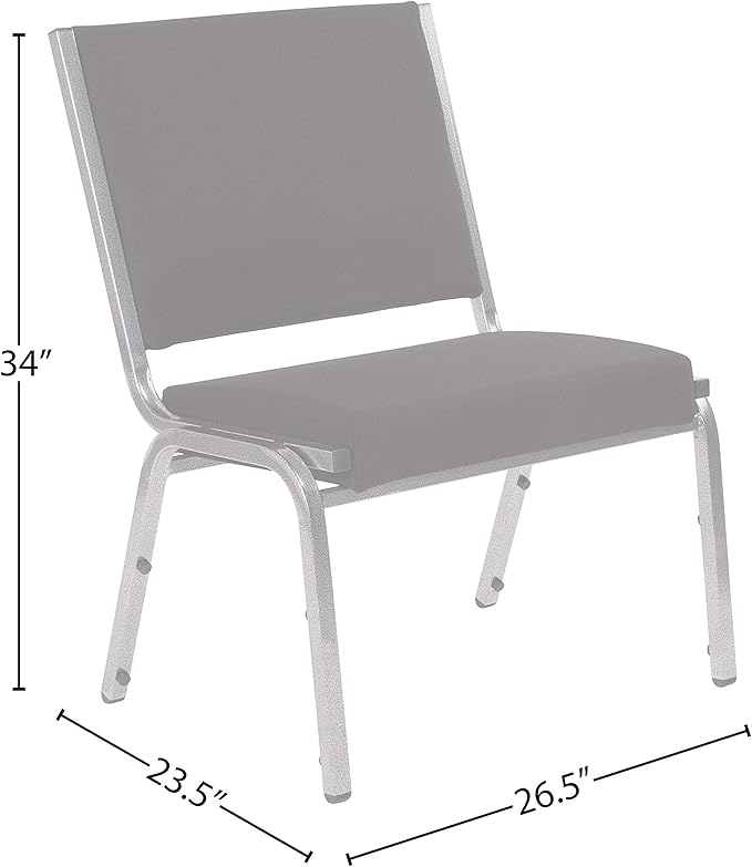 Flash Furniture 4 Pack HERCULES Series 950 lb. Rated Black Fabric Bariatric Medical Reception Chair