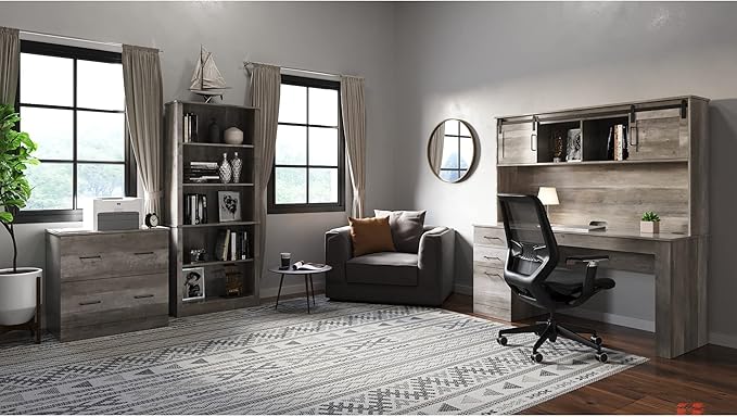 Realspace® Peakwood 30-1/2"W x 21-4/5"D Lateral 2-Drawer File Cabinet, Smoky Brown