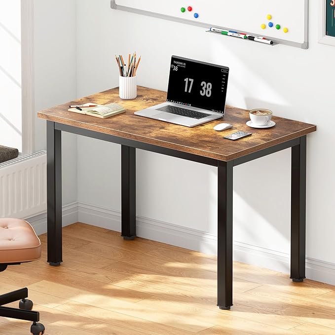 SogesHome 31.5inches Computer Desk PC Desk Office Desk Workstation for Home Office Use Writing Table, Vintage Brown(31.5''Lx15.75''W)