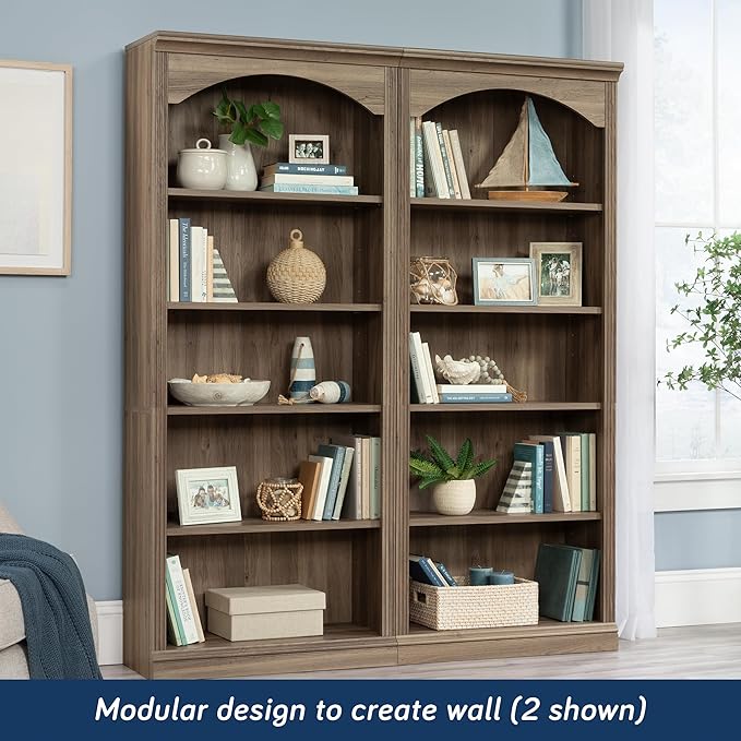 Sauder Miscellaneous Storage Bookcase, Salt Oak Finish