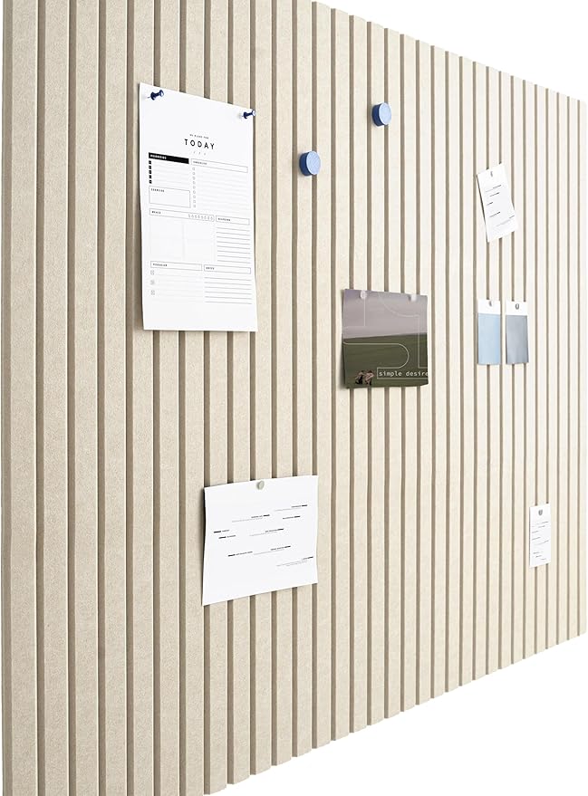 Large Bulletin Board 48"x36" - Office Wall Organizer to Replace your Old Cork Boards for Walls for Office Decor - 12-pack Felt Wall Panels for Use in Home Office Decor, Classroom Decor (Opera)