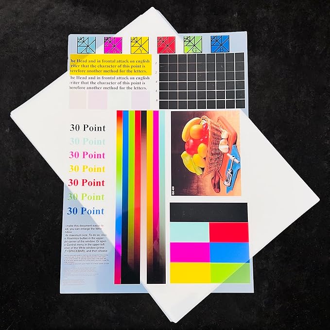 8.5 x 14 Inch Waterproof Inkjet Transparency Film for Silk Screen Printing (100 sheets)