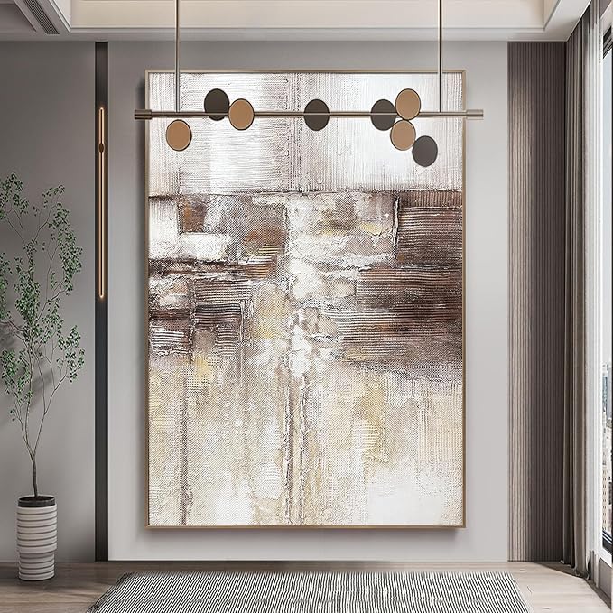 BrightA Autumn Forest River Large Artwork for Wall Large Wall Art for Living Room Hallway Living Room Wall Decor 47.2"x67"