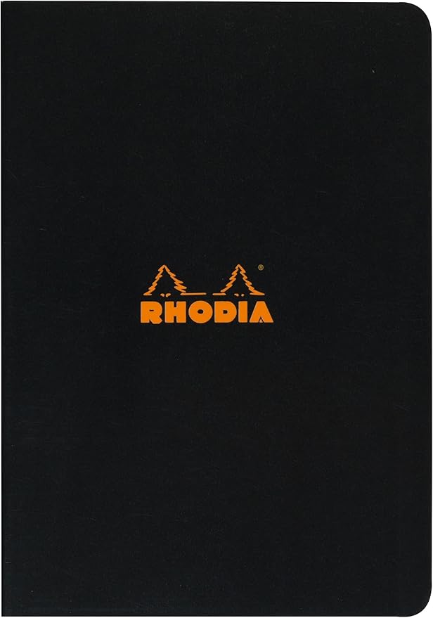 Rhodia Staplebound Notebooks ruled, black cover 8 1/4 in. x 11 3/4 in. 48 sheets