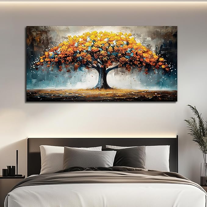 KELIYUAN Large Canvas Art Prints Murals Wall Decor For Living Room Corridor Wall Art For Bedroom Office Decorations Abstract Paintings Tree Landscape Artwork Wall Pictures Modern Home Decor 30x60In