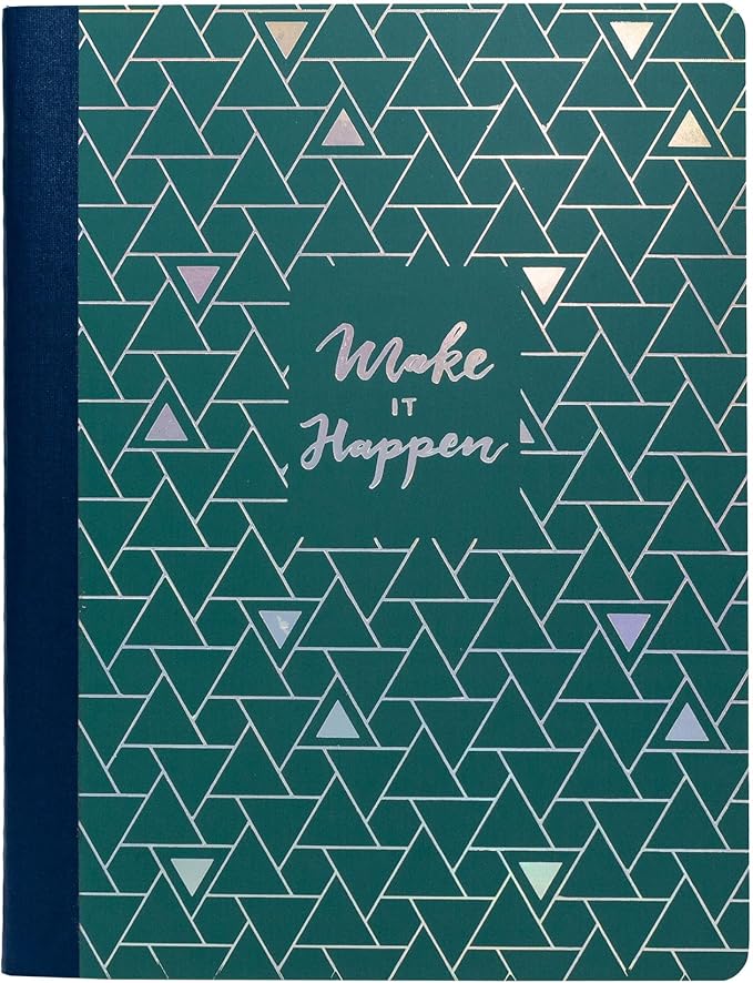 Pukka Pad, Composition Notebooks - 3 Pack of Journals Featuring 140 Pages of College Ruled 80GSM Paper with Sturdy Cover Stock - 9.75 x 7.5in - Green - Glee