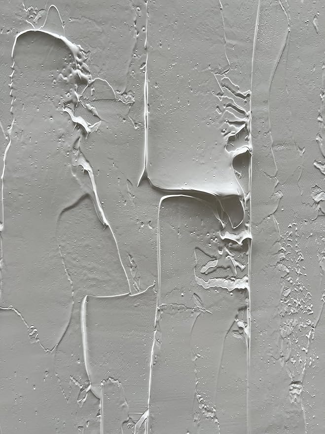 NANKAI Hand Painted Grey and White Art Canvas Paintings Minimalist Abstract Oil Painting Wall Art 40x28 Inch Art Home Decoration Wall Ready to Hang