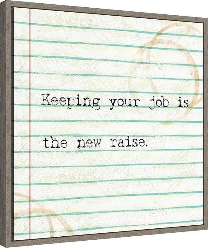 Amanti Art Framed Canvas Wall Art 22x22 Office Snark III by Studio W, Framed Wall Art Canvas, Humor Artwork, Country Rustic Decor, Medium Poster Painting for Living Room, Bedroom, Bathroom, Kitchen,